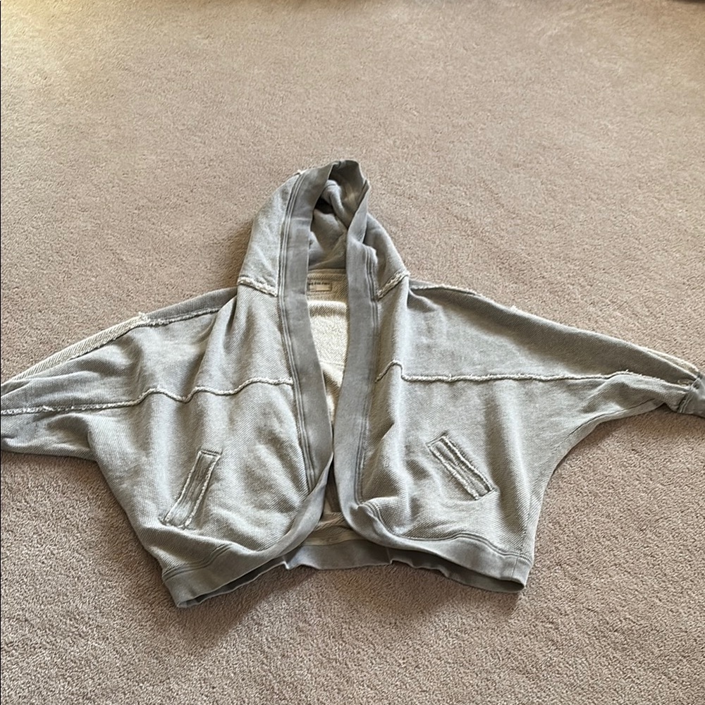We The Free Gray Hooded Cardigan